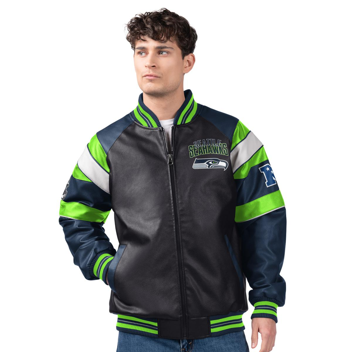 Officially Licensed NFL by Carl Banks Faux Leather Jacket